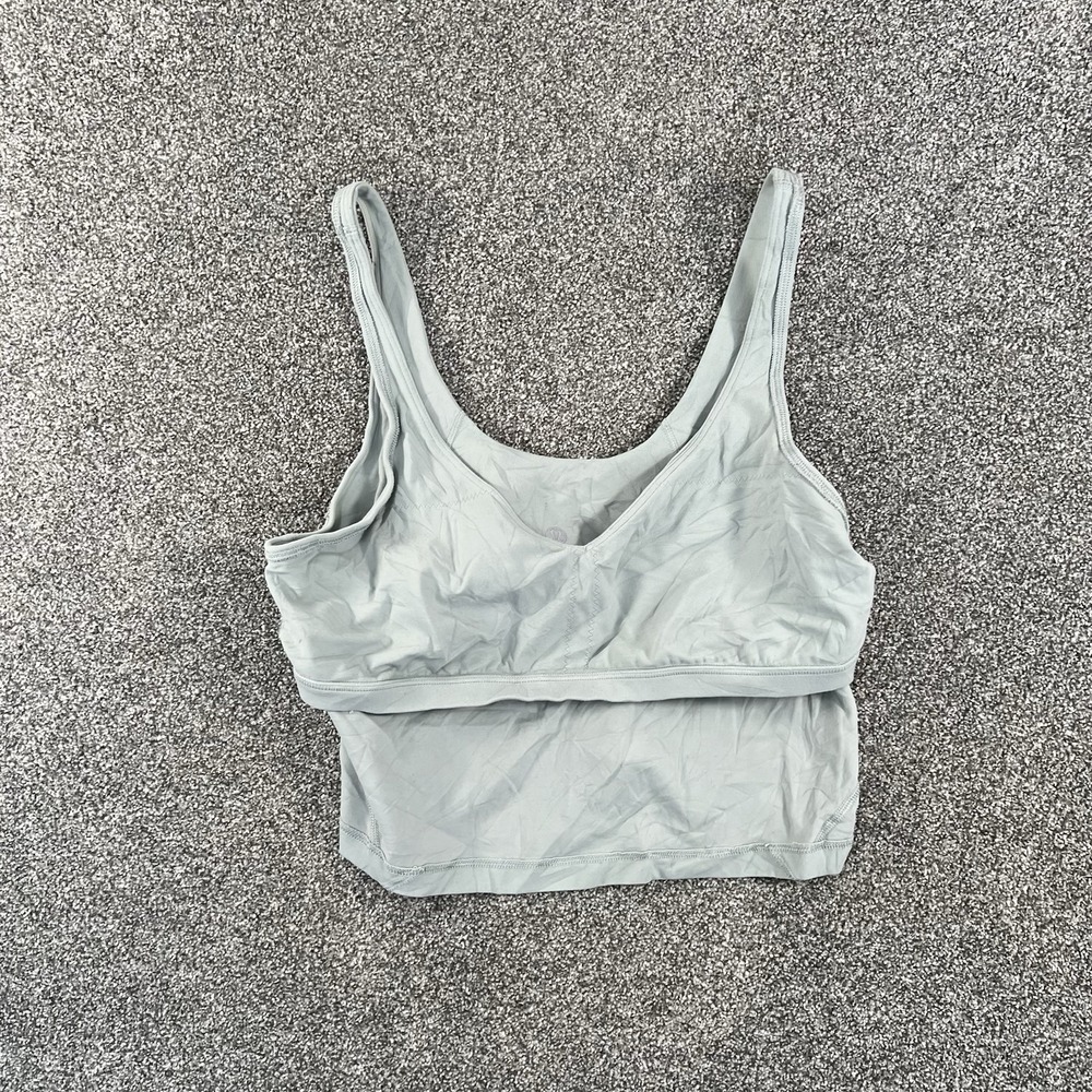 Lululemon Womens Size 12 Light Blue Built In Bra Athletic Tank Top LW1CW8S